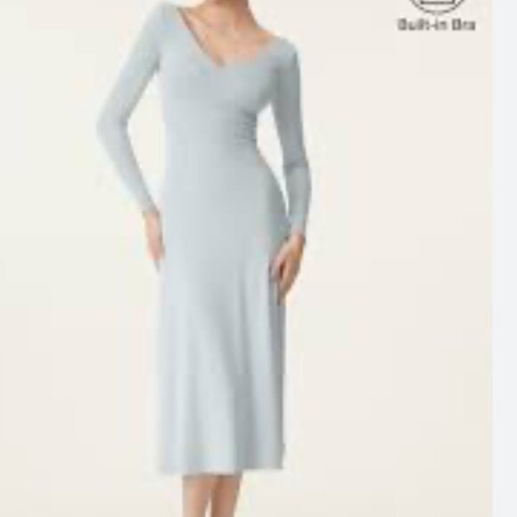 NWT OGL Pale Pink Maxi Brami Dress, Built in Bra - Picture 3 of 4